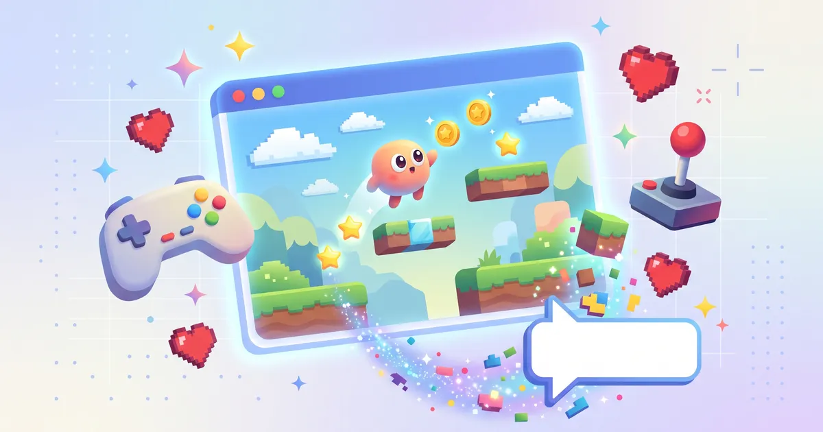 Google Labs Playground: ilustrasi bikin game browser pakai AI tanpa coding dari prompt teks